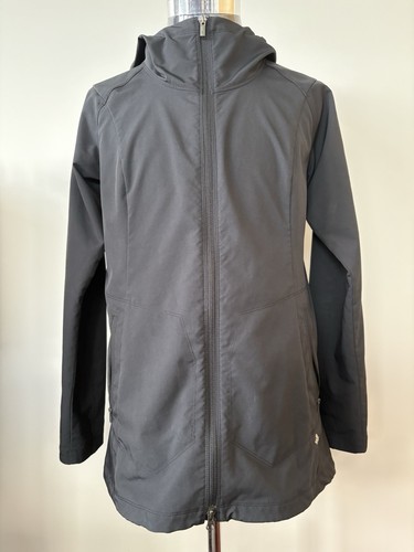 Columbia Women's Hooded Full Zip Softshell Jacket Gray Mid-Length Size L