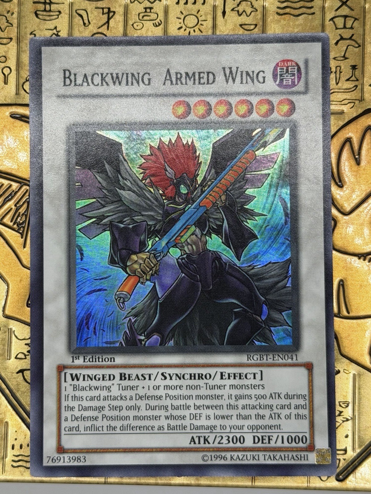 Blackwing Armed Wing RGBT-EN041 YuGiOh Raging Battle trading card — raw and PSA graded price guide