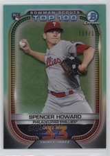 2021 Bowman Scouts Top 100 Aqua Refractor 109/125 Spencer Howard #BTP-33 0us8