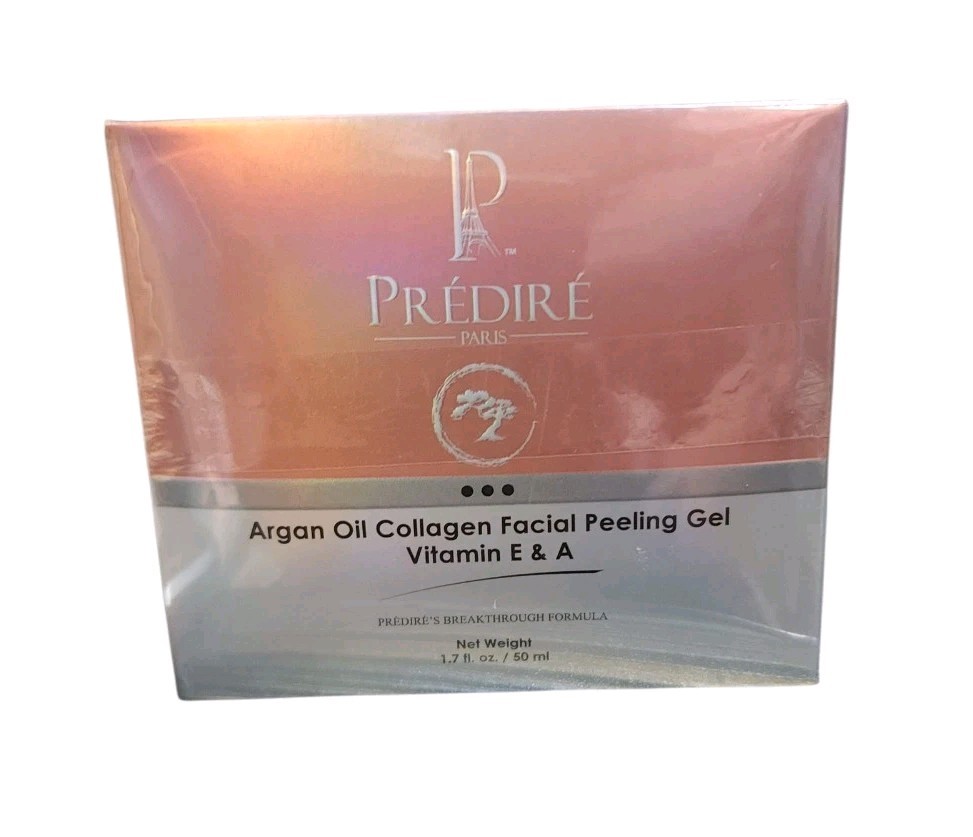 New SEALED Predire Paris Argan Oil Collagen Facial Peeling Gel Vit E A 1.7 fl oz