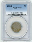 1924-D BUFFALO NICKEL PCGS VF30