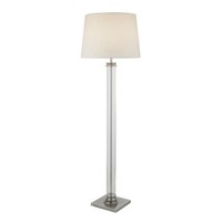 Stehleuchte Stehlampe Wohnzimmer 156 Cm Stoff Glas Metall In Silber Creme E27