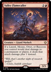Valley Flamecaller #158 Foil Rare Bloomburrow