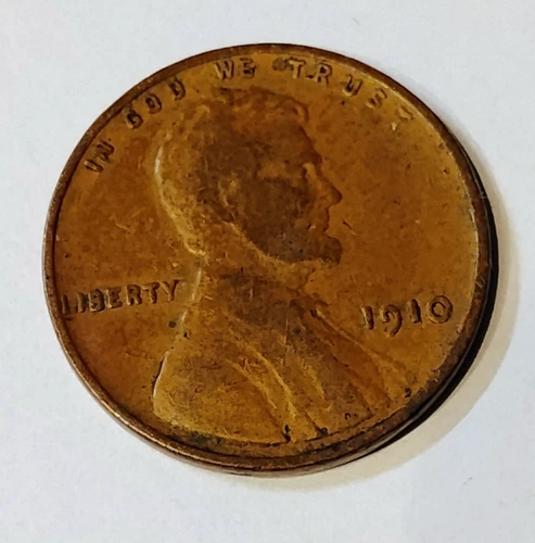 1910 P Lincoln Wheat Cent, Penny, Very Good