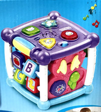 VTech Busy Learners Activity Cube Interactive Play Purple Learning Toy Cube