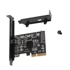 Black PCIE to Type-C USB 3.2 Gen 2X2 20Gbps ASM3242 Expansion Card Adapter