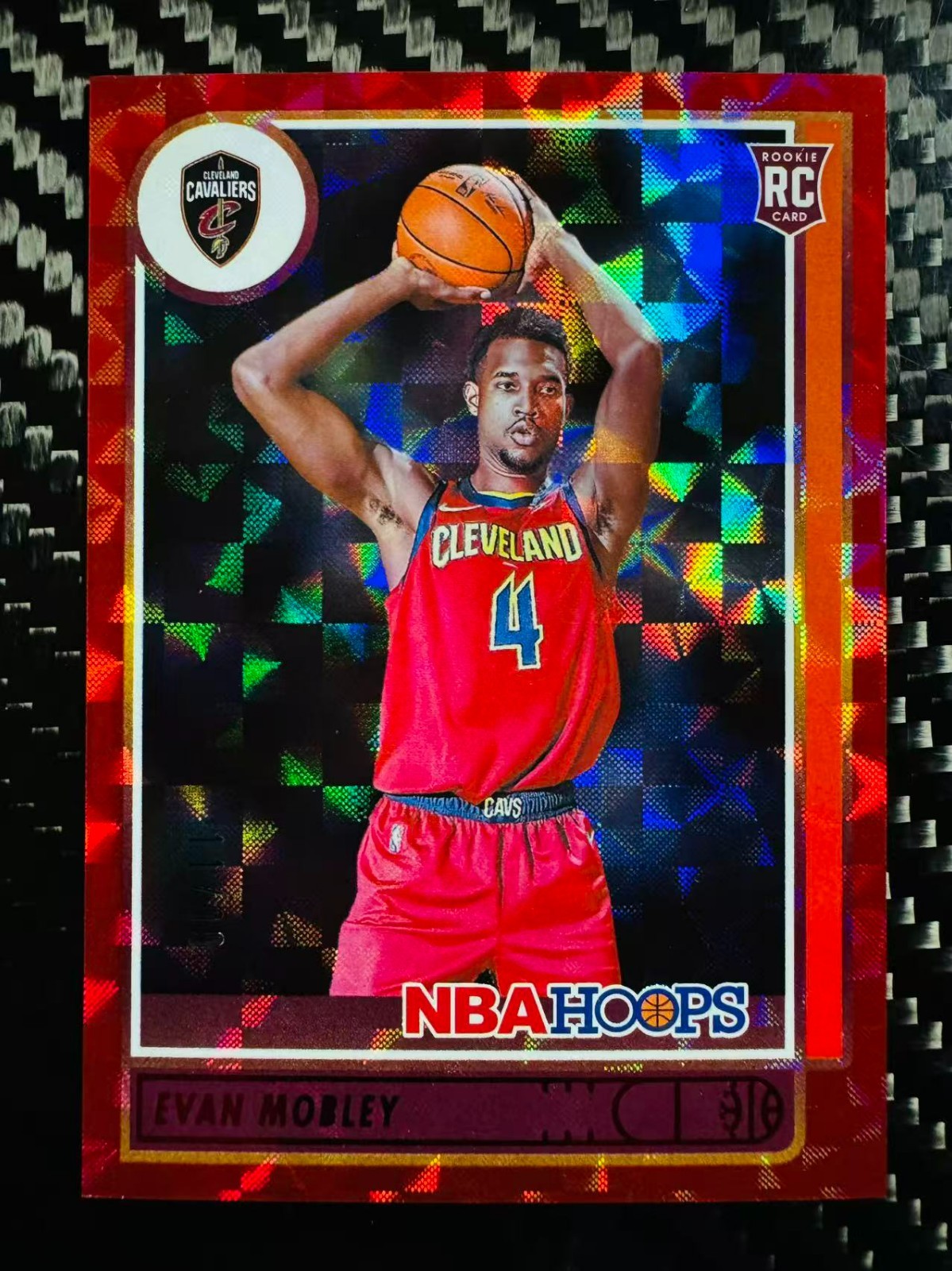 Evan Mobley 2021-22 Hoops Base Rookie Asia T-Mall Hyper Red /99 RC #234 Cavs