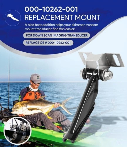 FOR DSI SKIMMER LOWRANCE TRANSDUCER MOUNT TRANSOM BRACKET REPL#  000-10262-001 W - Picture 3 of 10