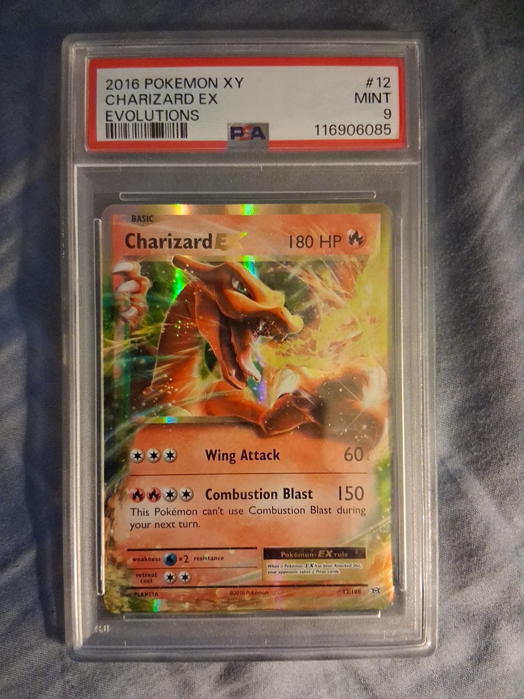 PSA 9 Charizard EX #12 2016 Pokemon XY Evolutions GEM MINT
