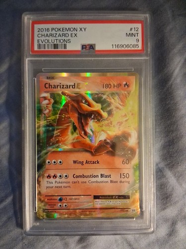 PSA 9 Charizard EX #12 2016 Pokemon XY Evolutions GEM MINT