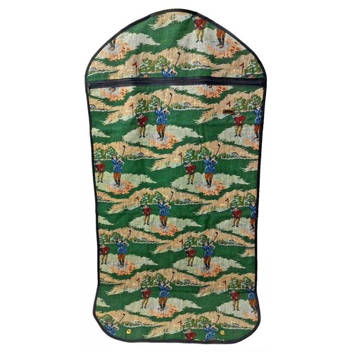 Vintage Tapestry Garment Bag Golf Design