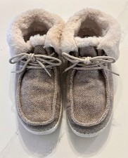 Hey Dude Women  s Sz 8 Winter Britt Shoes Booties Nut Fur Lined 121771600 Comfy