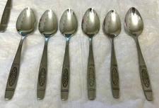 Distinction Deluxe by Oneida ROSE PENDANT Stainless Simple Teaspoons (6) - A