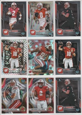 ERASMUS JAMES 2005 PRESS PASS #D 35/100 WISCONSIN BADGERS 9 CARD LOT DANNY ONEIL