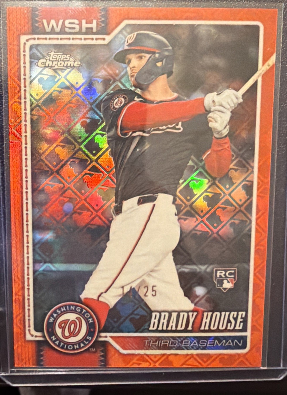 2026 Topps Chrome ORANGE LOGOFRACTOR/25 Brady House RC  Nationals  #189