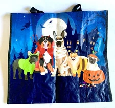 NWOT Halloween Dogs in Costume Marshall's Shopping Bag Reusable Tote 19" X 17.5"