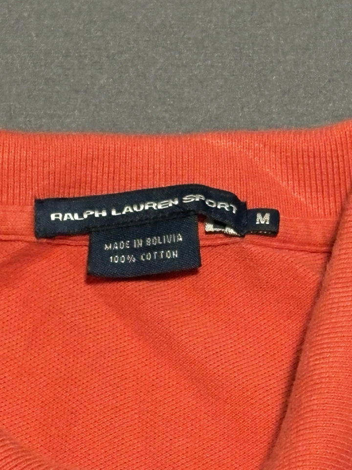 Женская рубашка-поло с длинным рукавом Ralph Lauren Golf красный классический крой с вышивкой M - Изображение 2 из 4