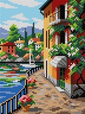 Orchidea Needlepoint canvas for halfstitch without yarn Sunny Seaside 3189F -...