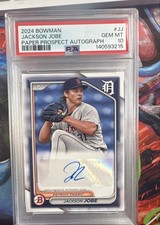 2024 Bowman - Paper Prospect Retail Autographs Jackson Jobe (AU, RC) PSA 10 Gem