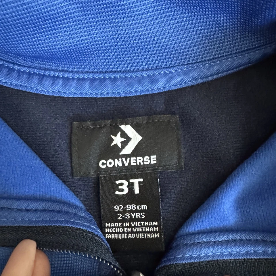 Мальчики Converse синий костюм молнии куртка и брюки соответствующий наряд комплект размер 3T - Изображение 3 из 4