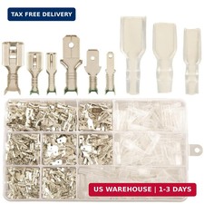 540pcs 2.8mm 4.8mm 6.3mm Male and Female Spade Connectors Kit with Insulating Sl