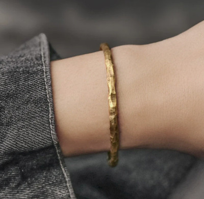 New Hammered Copper Cuff Bracelet Handmade Minimalist Jewelry Gift For Men Women