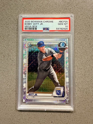 PSA 10 BOBBY WITT JR. 1st 2020 Bowman Chrome MEGA BOX MOJO REFRACTOR RC GEM MINT