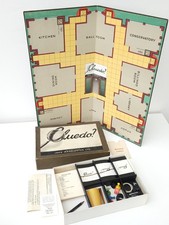 Vintage Waddingtons CLUEDO Board Game, Rare Small Box  1949 Near complete