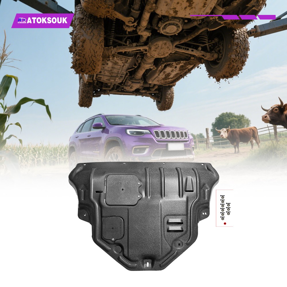 Hard Engine Skid Plate For Jeep Cherokee 2022-2024 Splash Shield Oil Pan Guard