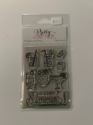 Pretty Pink Posh Summer Drinks stamp set