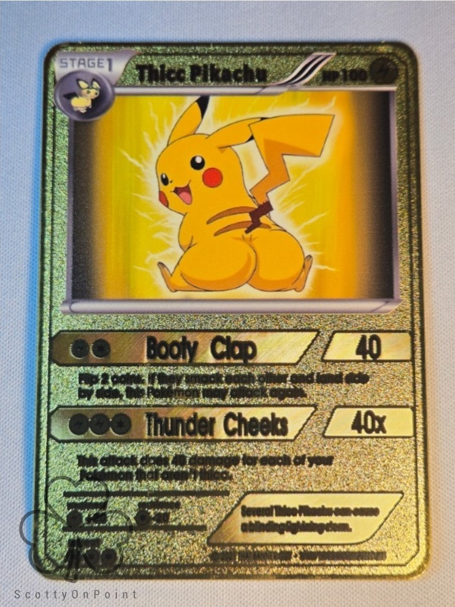 Thicc Pikachu Collectible Metal Card For Display Only | eBay