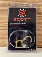 Scott Archery Longhorn Pro Micro Back Tension Bow Release, Gold, Medium (6014-M)