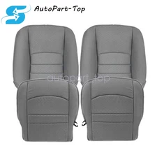 For 2013-2018 Dodge Ram 1500 2500 3500 Front Bottom & Top Seat Cover Gray