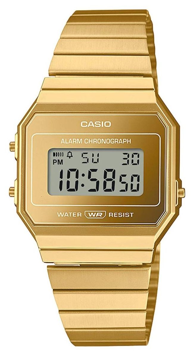 Casio Vintage Digital Alarm Chronograph A700 Series - Gold A700WEVG-9AEF Watch