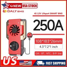 Daly Smart BMS 4S 12V 250A LiFePo4 Battery BMS Fan w/Balance Bluetooth Module