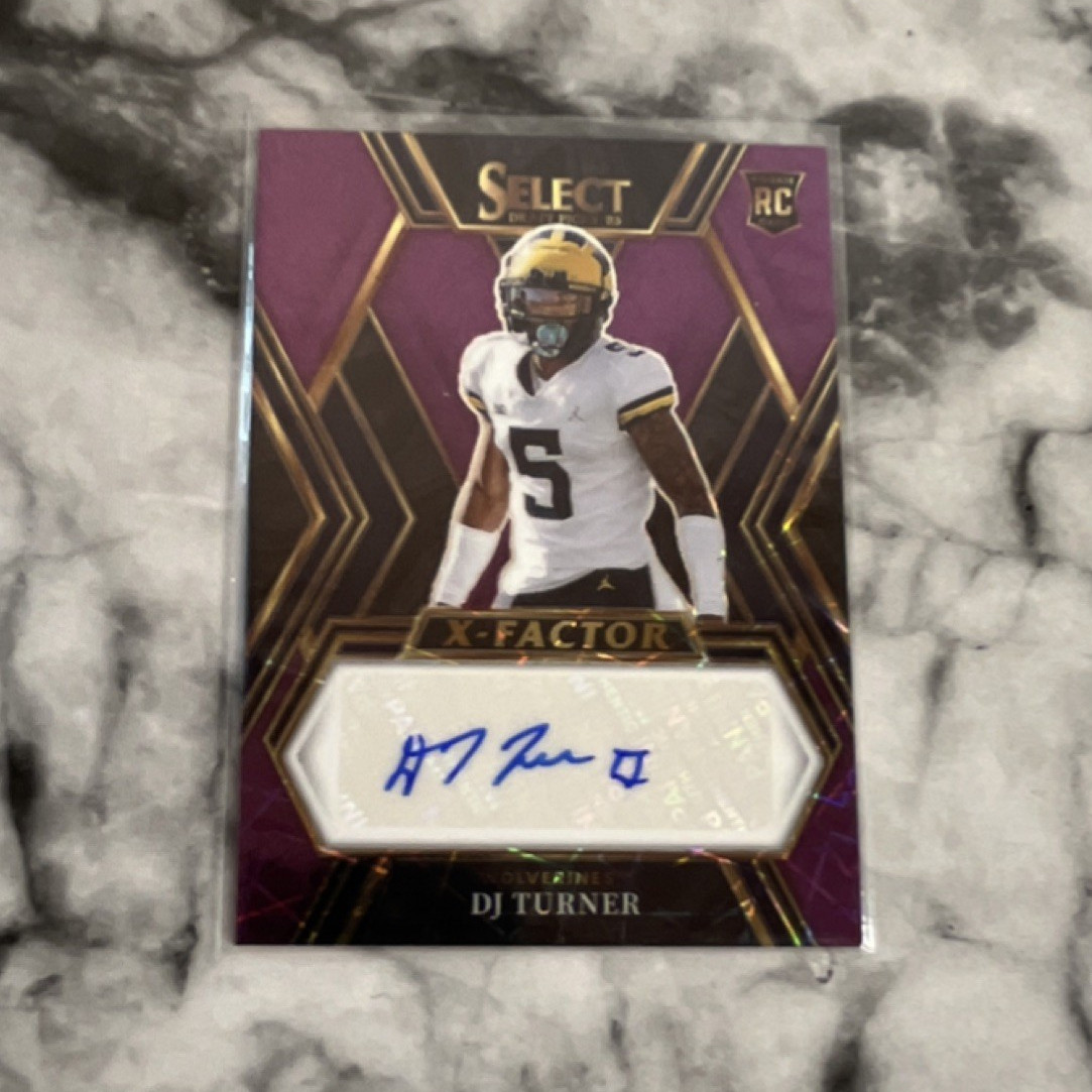 DJ Turner Panini Select Draft Picks X-Factor Signatures #XSDJT Purple Lazer