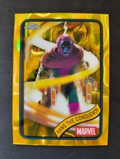 2025 Topps Chrome Marvel Kang the Conqueror #181 Yellow Lava Refractor