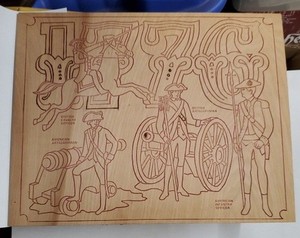 Vintage 1970s Slightly Used 1776 Woodburning Piece by Rapco, No Box About 11x14"