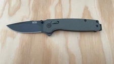 SOG Terminus XR CRYO D2 Folder 3” Black Plain Blade Folding Knife OliveExcellent