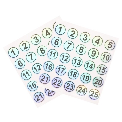 Sticker For Classification 2 Sheets Number Sticker for Classification Sign Digital Labels Circle ...