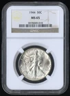 US Coin 1944 Walking Liberty Silver Half Dollar NGC MS65 NO RESERVE!