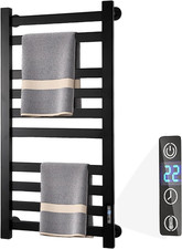 Electric Heated Towel Rack Wall Mounted Timer 10 Bar Towel Warmer