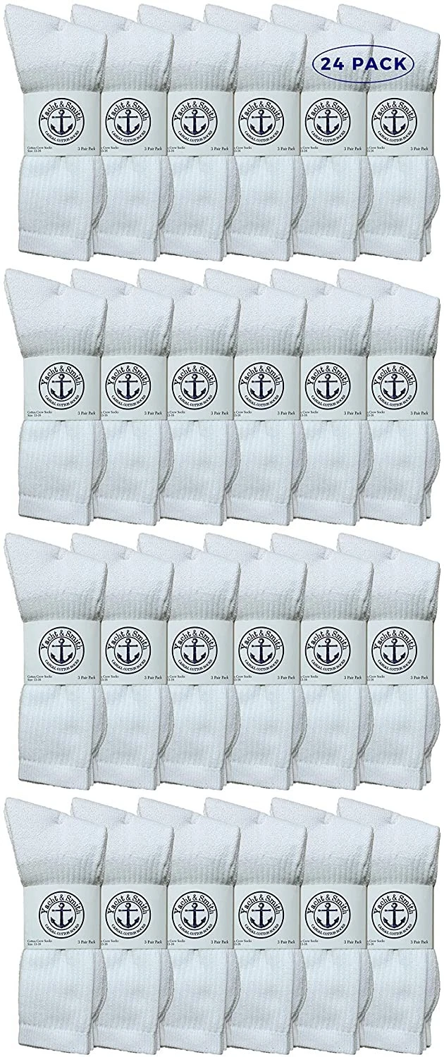 24 PK Mens King Size Premium Cotton Crew Socks White Size 13-16 -Mens Crew Socks
Opens in a new wind