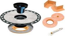 Schluter Kerdi Drain-A Adaptor Kit with Integrated Bonding Flange- 5-1/4" ABS