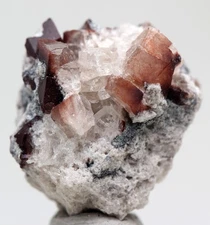 RED TOPAZ Crystal Mineral Specimen Cluster SAN LUIS POTOSI MEXICO