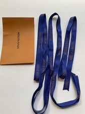 Lot Designer Louis Vuitton Blue Gift Wrapping Ribbon With Gold Logo 89   32  