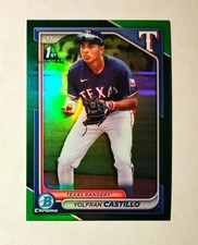 Yolfran Castillo 2024 1st Bowman Chrome GREEN REFRACTOR 44/99 #BCP-159 RC Raw L6