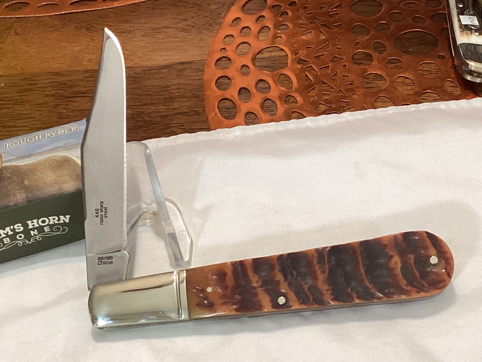 Ruff Rider Knives Rough Rider Ram's Horn Bone Grandad Barlow Knife New in the box | eBay