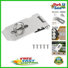 Versatile Stainless Steel Padlock Hasp Latch - Ideal for Gates  Doors, 1 Pack
