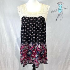 Kori America lace yoke boho dress size small